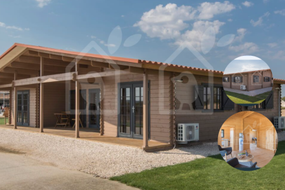 Construida con madera de alta calidad, la casa Riviera destaca por su diseño sostenible y su estética acogedora