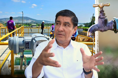 El alcalde de Daule explicó las razones de los cortes de agua en La Aurora.