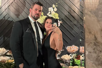 Elba Escobar con su novio, Max