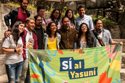 El colectivo Yasunidos, en la campaña, previo a la consulta popular del 2023.