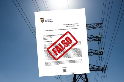 El Ministerio de Energía y Minas de Ecuador desmintió la autenticidad de una supuesta comunicación oficial dirigida al presidente Daniel Noboa.