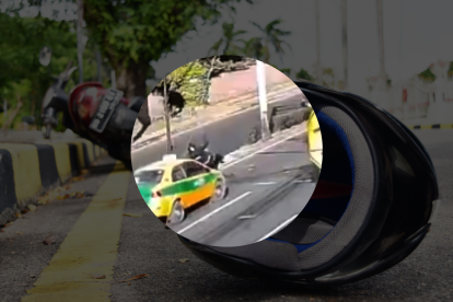 Motociclista resultó afectado tras ser impactado por un taxi en Pifo.