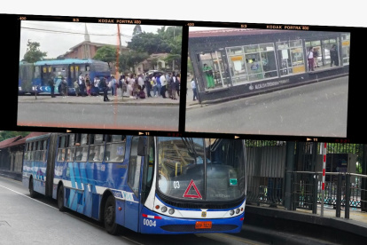 Un bus de Metrovía sufrió un desperfecto mientras circulaba por la avenida 25 de Julio, en el sur de Guayaquil, este miércoles 30 de julio.