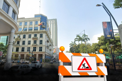 Prefectura del Guayas advierte sobre trabajos en su edificio en el Malecón 2000.