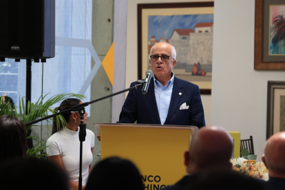 Antonio Acosta, presidente de Banco Pichincha, durante su intervención.