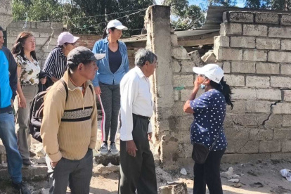Daño. La vivienda de la familia Campaña fue la afectada en la vía a Aguaján, durante la Vuelta Automovilística.