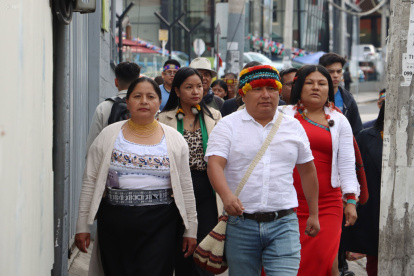 El nuevo presidente de la Conaie, Marlon Vargas, estará al frente hasta 2028.