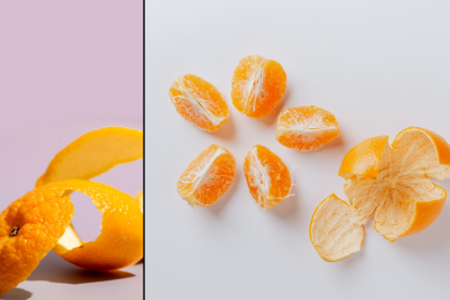 El vinagre blanco y las cáscaras de mandarina se combinan en un potente limpiador natural con aroma cítrico y efecto desinfectante