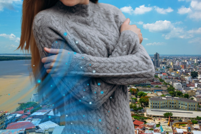 Guayaquil sorprende con clima fresco: ciudadanos sacan suéteres en pleno agosto.