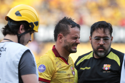 Rivero fue retirado en los minutos adicionales del primer tiempo ante Orense, el pasado sábado 2 de agosto.