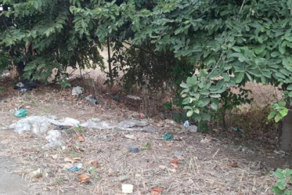 Las fundas, cartones y desechos se encuentran en todos los puntos de Villa del Rey.