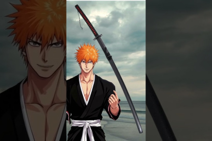 La espada de Ichigo, poder y estilo en una sola hoja.