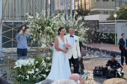 Marcela Aguiñaga se casó con el empresario Mauricio Guim este sábado 9 de agosto.