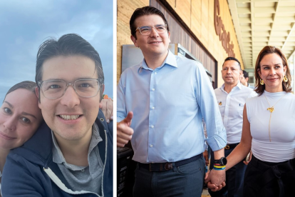 Maria Claudia Tarazona y Miguel Uribe Turbay en fotos de archivo.