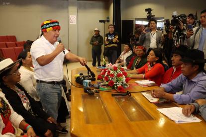 Marlon Vargas es el nuevo presidente de la Conaie y asumió el cargo formalmente desde le pasado 9 de agosto de 2025.