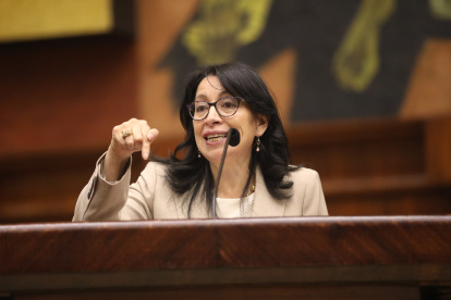 La vocal del Consejo de la Judicatura, Solanda Goyes, habló por tres horas en su juicio político.