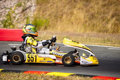 Julián Rivera, figura del karting mundial, en una de sus más recientes competencias.