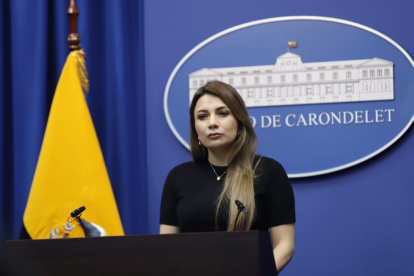 La vocera Carolina Jaramillo realizó declaraciones sobre el financiamiento de la marcha convocada por Daniel Noboa