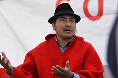 Leonidas Iza, expresidente de la Conaie,habría sido víctima de un "cobarde intento de asesinato", según denunció el Movimiento Indígena de Cotopaxi.
