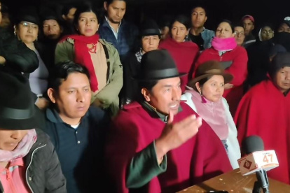 En la comunidad de San Ignacio en Tocaso se realizo una rueda de prensa.