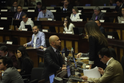 La asambleísta del oficialismo Valentina Centeno fue la encargada de presentar el proyecto económico urgente.