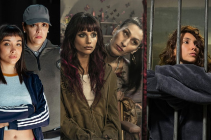 María Becerra, Valentina Zenere, Ana Paula Buljubasich en la serie En el barro.