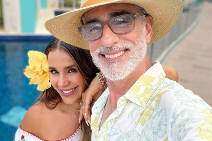 Miguel Varoni con su esposa, Catherine