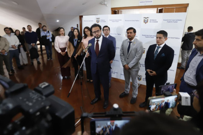 Jimmy Martín, Edgar Lama y Sariha Moya tras el Comité Nacional de Salud explican medidas anticorrupción