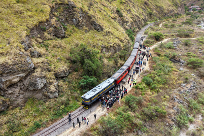 .- Fotografía aérea cedida por el Ministerio de Transporte y Obras Públicas de Ecuador.