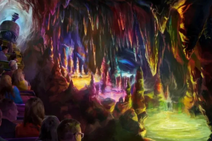 Ilustración para el Ferrocarril de Big Thunder Mountain.