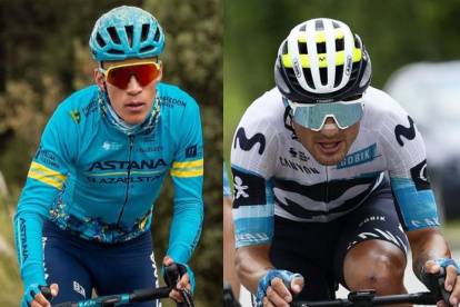 Los ciclistas Martín López (i) y Jefferson Cepeda serán los únicos representantes ecuatorianos en la Vuelta a España.