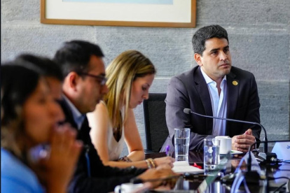 El Viceministro del Deporte, José David Jiménez, participó ayer de una reunión con el Ministerio de Educación.