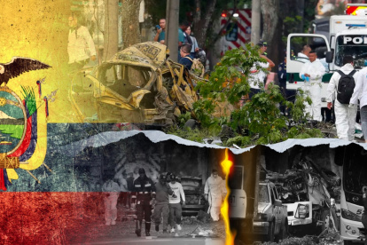 Vehículos incendiados y heridos tras el atentado en Cali, Colombia.