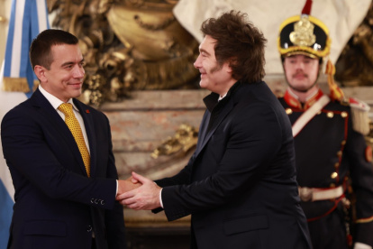 Daniel Noboa visitó a Javier Milei en Argentina, su última parada de la gira a América del Sur.