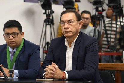 Fotografía de archivo del expresidente de Perú, Martín Vizcarra, en una audiencia en Lima.