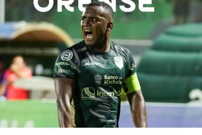 Pedro Pablo Velasco hizo el primer gol de Orense ante Delfín.