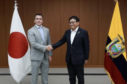 Daniel Noboa cumpliendo agenda oficial en Japón del 26 al 29 de agosto de 2025.