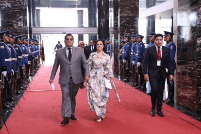 Fausto Jarrín, en la posesión del presidente Daniel Noboa, el pasado 24 de mayo de 2025.