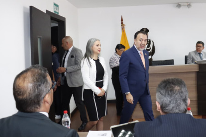 La audiciencia contra Pabel Muñoz se realizó en la Corte de Justicia de Pichincha.