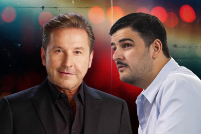 El artista Ricardo Montaner y el alcalde de Guayaquil, Aquiles Álvarez