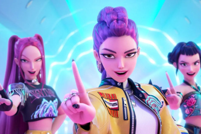 Escena de KPop Demon Hunters.