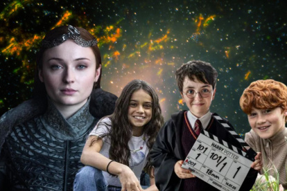Sophie Turner y el elenco de Harry Potter.