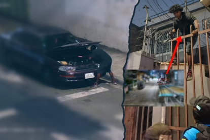 El sujeto fue captado por cámaras de videovigilancia cuando merodeaba en un vehículo que estaba estacionado.