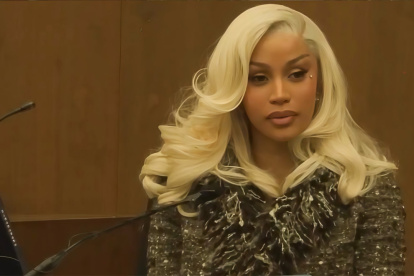 Cardi B en las instalaciones de la corte civil de Alhambra, California.