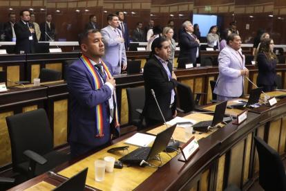 Los asambleísta José Luis Nango (izquierda) y Manuel Choro serán parte del control disciplinario de Pachakutik.