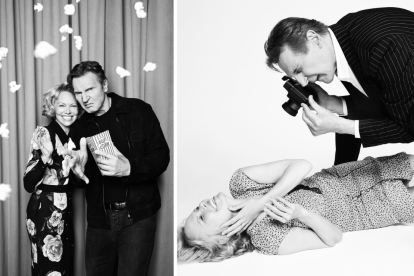 Liam Neeson y Pamela Anderson protagonizan la película The Naked Gun y un supuesto romance que ahora se pone en duda.