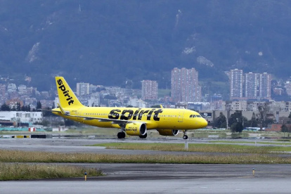 Uno de los aviones de la aerolínea Spirit.