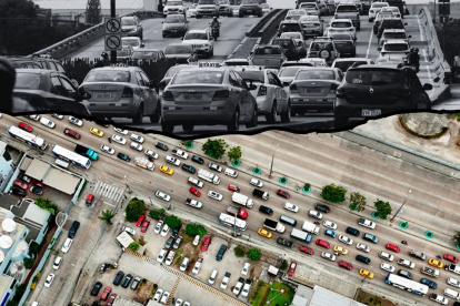 El Municipio de Guayaquil construye dos pasos a desnivel en la avenida Juan Tanca Marengo, con lo que asegura se resolverá la congestión vehicular.