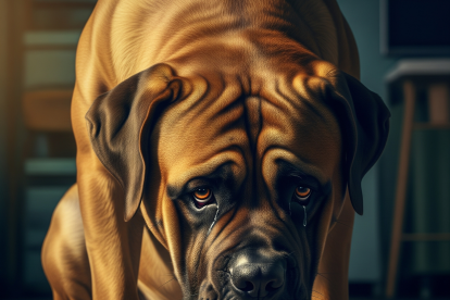 Ilustración generada por IA. Se corroboró que el perro era raza Mastín y pertenecían a una ciudadana extranjera. I