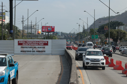 La construcción de dos pasos a desnivel en Los Ceibos, financiada por la CAF, fue paralizada debido a una disposición del Ministerio del Ambiente.